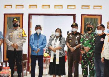 Forum Komunikasi Pimpinan Daerah (Forkopimda) melakukan kunjungan ke sejumlah tempat ibadah dan pemuka agama dalam rangka memastikan keamanan menjelang perayaan ibadah natal, Jumat (24/12/2021). (Istimewa)