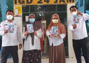 Lauching sekaligus sosialisasi DisakuSaya (sistem pelaporan Digital Informasi Pelayanan Saran, Keluhan dan Kepuasan Pelayanan) sebagai sarana efektif untuk menilai pelayanan di RS Ainun Habibie. Foto istimewa