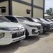 Deretan mobil Mitsubishi Pajero Sport dan Toyota Fortuner diamankan Polda Gorontalo dari para admin FX Family. (isno/gopos.id)