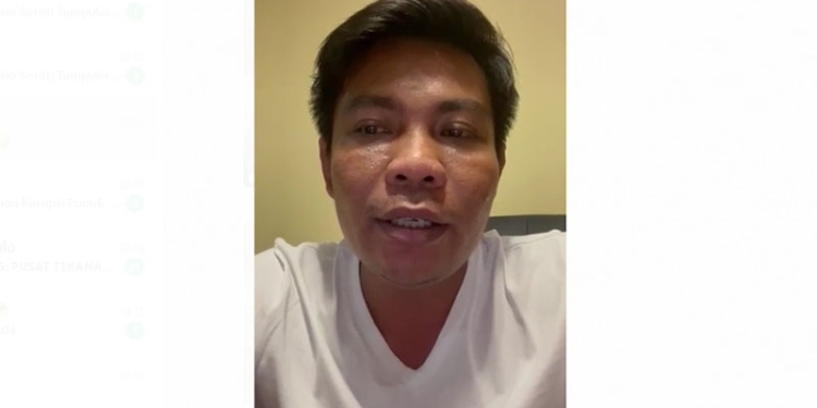 Owner FX Family, AY, menyampaikan pernyataannya terkait investasi online FX Family. (Cuplikan video)