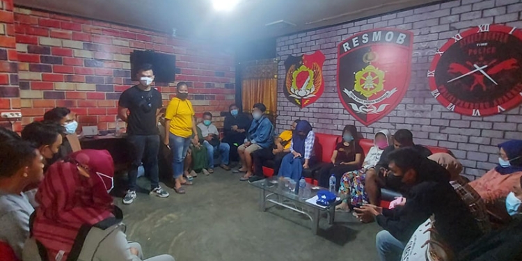 Sebanyak 10 pasangan bukan suami istri diamankan Polres Gorontalo saat operasi pekat pada sejumlah hotel dan penginapan di Kota Gorontalo, Sabtu (4/12/2021).