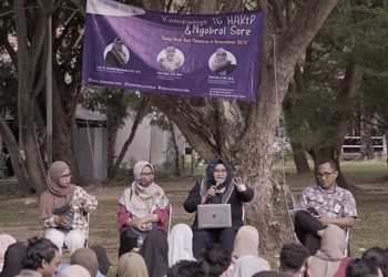 Dialog Sore bertemakan  Ruang Aman Bagi Mahasiwa yang dilaksanakan oleh SALAM PUAN bersama Aliansi HMJ UNG, IAIN dan UNUGO, Jumat (10/12/2021). (istimewa)