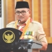Wali Kota Gorontalo, Marten Taha yang juga sebagai Majelis Pembimbing Cabang Gerakan Pramuka (Kamabicab) Kota Gorontalo. (foto: Putra/Gopos)