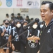 Wakil Wali Kota Gorontalo, Ryan Kono saat memberikan sambutan sekaligus membuka kegiatan basketball Pickup Game Turnamen 2022 dalam rangka hari patriotik antar sekolah se-Provinsi Gorontalo, di Markas Upnormal, Kota Gorontalo, Sabtu (22/1/2022). (Foto: Putra/Gopos)