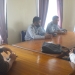 Ketua Badan Pembentukan Peraturan Daerah (Bapemperda) Kabupaten Bone Bolango, Syamsu Botutihe mengadakan pertemuan bersama beberapa perwakilan jajaran Kantor Wilayah Kementerian Hukum dan HAM (Kanwil Kemenkumham) Gorontalo, di gedung DPRD kabupaten Bone Bolango, Senin (31/1/2022). (Foto: Putra/Gopos)