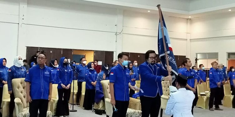Pelantikan DPD Partai Demokrat Provinsi Gorontalo, Selasa (4/1/2022). (sari/gopos)