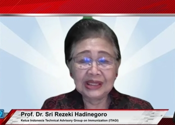 Ketua Indonesian Technical Advisory Group on Immunization (ITAGI) Sri Rezeki Hadinegoro dalam Siaran Pers yang ditayangkan Media Center Forum Merdeka Barat
9 (FMB9) – KPCPEN (istimewa)