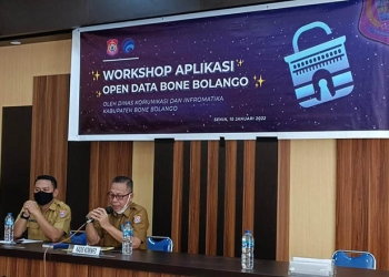 Workshop pengenalan aplikasi Open Data yang diselenggarakan oleh Dinas Komunikasi dan Informasi Kabupaten Bone Bolango. (Foto Irul/Diskominfo)