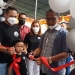 Sekretaris Kota Gorontalo, Ismail Madjid (kanan), meresmikan outlet Mr.Young Shoes Care di Jl. Jakarta, Griya Seban Blok C Nomor 33 Kota Gorontalo, Sabtu (15/1/2022). (hasan/gopos)