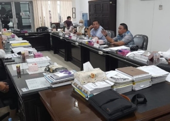 RDP Komisi III DPRD Provinsi Gorontalo bersama Balai Penyediaan Perumahan Sulawesi dan Satuan Kerja Penyediaan Perumahan Provinsi Gorontalo, Senin (24/1/2022). (istimewa)