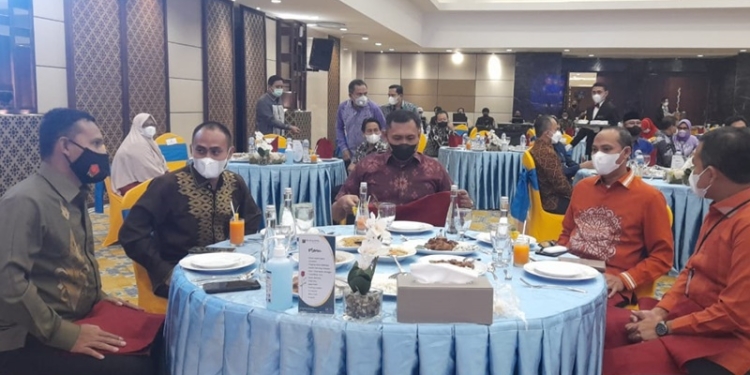 Pisah sambut Kepala Perwakilan BI Gorontalo dihadiri oleh Anggota DPRD Provinsi Gorontalo, Adnan Entengo, Rabu (26/1/2022) (istimewa)
