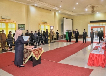 Pelantikan dan Pengambilan Sumpah Janji Pejabat Eselon II Kabupaten Pohuwato, Jumat (28/01/2022) (Istimewa)