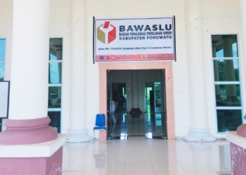 Kantor Bawaslu Pohuwato. Rabu 12/01/2022 (Yusuf/Gopos)