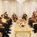 Suasana pertemuan antara Gubernur Rusli dan Wagub Idris Rahim didampingi Forkopimda Gorontalo bersama Gubernur dan Wakil Gubernur Sulawesi Utara dan Forkopimda Sulawesi Utara, di gedung Bumi Beringin Manado, Selasa (4/1/2022).  (Foto – Salman)