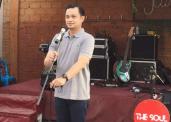 Wakil Wali Kota Gorontalo, Ryan Kono saat menghadiri Anniversary Janzen Marketplace ke-2, Kota Gorontalo, Ahad (23/1/2022). (Foto: Istimewa)