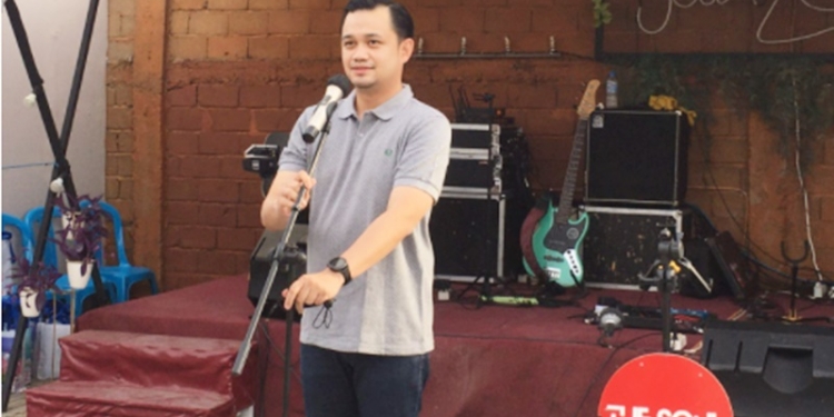 Wakil Wali Kota Gorontalo, Ryan Kono saat menghadiri Anniversary Janzen Marketplace ke-2, Kota Gorontalo, Ahad (23/1/2022). (Foto: Istimewa)