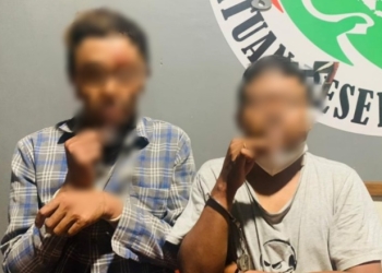 Kepolisian Resor (Polres) Pohuwato melalui Satuan Resesre Narkoba (Satres Narkoba) Polres Pohuwato mengamankan dua orang pelaku narkoba yakni masing-masing berinisial AS, EW. (Foto: Humas Polda Gorontalo)