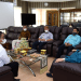 Wagub Gorontalo H. Idris Rahim (kanan) menerima kunjungan silaturahmi Ketua KPU Provinsi Gorontalo, Fadliyanto Koem (kiri) bersama jajarannya yang melaporkan persiapan tahapan Pemilu Serentak tahun 2024, di ruang kerja Wagub, Kamis (17/2/2022). (Foto: Haris)