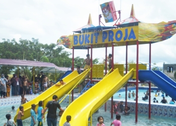 Tempat wisata pemandian Bukit Proja. (Foto: Putra/Gopos)