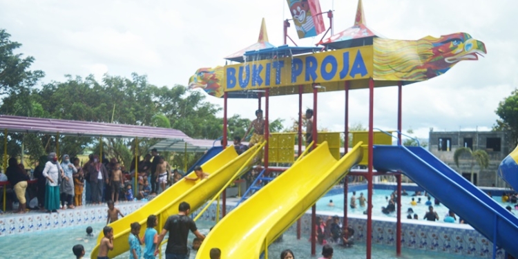 Tempat wisata pemandian Bukit Proja. (Foto: Putra/Gopos)