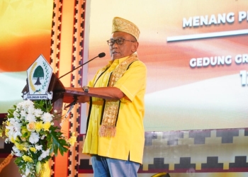 Ketua Dewan Pembina DPP Golkar, Aburizal Bakrie memberikan arah kepada kader Golkar dalam Forum Rakerda Golkar Lampung, Sabtu (12/2/2022) di Graha Karya Utama, Kota Bandar Lampung (dok. DPP Golkar)