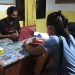 Kanit Tipidter Polres Gorontalo, UtaraBripka Afrianto Rusdin saat mengambil keterangan ke salah satu korban investasi bodon. (foto.istimewa)