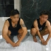 Bambang dan Awin saat diamankan di Mapolres Pohuwato setelah terlibat perkelahian dan membawa senjata tajam di Desa Duhiadaa Selatan, Kecamatan Duhiadaa, Pohuwato, Ahad (13/2/2022). (Yusuf/gopos)