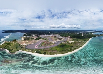 Foto Sirkui Mandalika diambail dari atas. (Foto: Twitter @MotoGP)