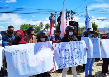 Buruh di Gorontalo Tuntut Permenaker Nomor 2 Tahun 2022 Dicabut