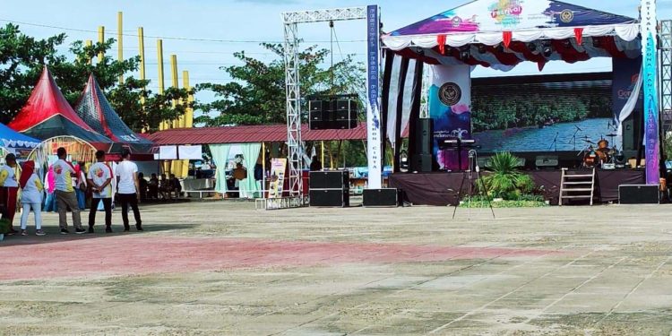 Suasana Festival Pesona Pohon Cinta, yang diselenggarakan pada Selasa (22/02/2022). (Yusuf/Gopos)