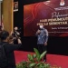 Wagub Gorontalo H. Idris Rahim memberikan testimoni pada peluncuran hari pemungutan suara Pemilu Serentak Tahun 2024 di Hotel Grand Q, Kota Gorontalo, Senin (14/2/2022). (Foto: Haris)