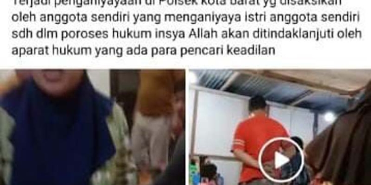 Tangkapan layar postingan di media sosial terkait tuduhan penganiayan.