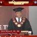 Rektor UNG, Eduart Wolok memberikan sambutan saat wisuda mahasiswa UNG, Senin (21/2/2022)  (dok. UNG)