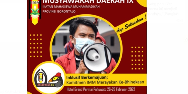 Ketua Cabang IMM Pohuwato, Muhamad Azhar Badiu. (Istimewa)