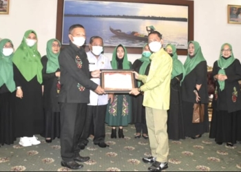 Pemerintah Daerah Kabupaten Gorontalo berhasil meraih penghargaan nasional terbaik kategori pelayanan perpustakaan inklusi literasi di daerah tahun 2021 oleh Perpustakaan Nasional (Perpusnas). (Foto: Istimewa)