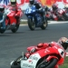Pembalap (No1) Max Biaggi dari Italia di bawah tim Marlboro Kanemoto memimpin balapan di Kejuaraan Dunia Grand Prix '97 di sirkuit Sentul, 28 September 1997. (suara.com)
