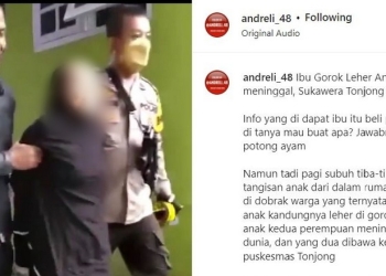 Tega! Seorang Ibu di Sragen Gorok Leher Tiga Anaknya sampai Tewas. (Suara.com)