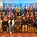 Kepala BNNP Gorontalo, Brigjen Pol Sukandar (tengah depan) dan jajaran BNNP Gorontalo berpose bersama dengan peserta pemilihan Duta Antinarkoba Provinsi Gorontalo, Sabtu (26/3/2022). (gopos)