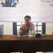Kepala Perwakilan BI Provinsi Gorontalo, Ronny Widijarto Purubaskoro (tengah) didampingi Kepala Unit Pengelolaan Uang Rupiah, Yonathan Yongki Kawalo (kiri), dan Kepala Tim Perumusan dan Implementasi KEKDA, Ridwan Nurjamal (kanan) pada Bincang-bincang Media KPw BI Gorontalo. (gopos.id)