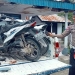 Petugas Satlantas Polres Gorontalo Kota mengamankan barang bukti dua sepeda motor dalam kecelakaan maut di Jl. Sultan Botutihe, Kelurahan Tamalate, Kota Timur, Kota Gorontalo, Kamis (24/3/2022). (Sari/gopos)