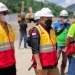Ketua DPRD Kabupaten Bone Bolango, Halid Tangahu saat meninjau bendungan Bolango Ulu, Sabtu (19/3/2022). (Foto: putra/Gopos)
