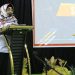 Wakil Bupati Pohuwato, Suharsi Igirisa, memberikan sambutan pada kegiatan DRPPA di Gedung Panua Kantor Bupati Pohuwato, Rabu 23/03/2022 (Istimewa)