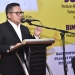 Wali Kota Gorontalo, Marten Taha sedang membuka kegiatan sosialisasi Peraturan Pemerintah Nomor 47 tahun 2021 tentang tata cara pelaksanaan pembukuan investasi dan pelaporan barang milik daerah, dan bimbingan teknis aplikasi Elektronik Barang Milik Daerah (E-BMD) di Kota Makassar, Senin (28/3/2022). Foto : Humas.