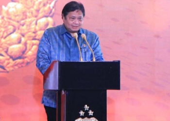 Menteri Koordinator Bidang Perekonomian Airlangga Hartarto saat memberikan arahan dalam Rapat Pimpinan Polri tahun 2020 di Jakarta, Rabu (2/03). (Foto: Sumber ekon.go.id)