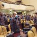 Ketua DPRD Kabupaten Bone Bolango, Halid Tangahu Dilantik menjadi Ketua Komisariat Wilayah Gorontalo Asosiasi Dewan Perwakilan Rakyat Daerah (DPRD) Kabupaten Seluruh Indonesia (ADKASI) masa bakti 2022-2026, di ruang rapat paripurna MPR RI Senayan, Jakarta, Senin (14/3/2022). (Foto: Istimewa)