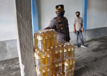 Kapolres Bone Bolango Cek Ketersediaan Minyak Goreng Jelang Ramadan