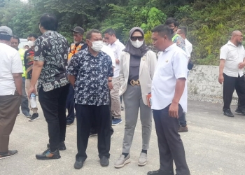 Tim pansus LKPJ Gubernur Gorontalo tahun 2021 meninjau sarana dan prasaran GORR, Rabu (23/3/2022) (istimewa)