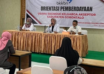 Pelaksanaan kegiatan orientasi pemberdayaan ekomoni keluarga Akseptor di kabupaten/kota di Provinsi Gorontalo untuk meningkatkan perekonomian keluarga. foto istimewa