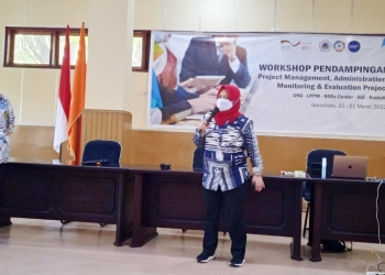 Workshop pendampingan manajemen proyek yang dilaksanakan oleh SDGs Center UNG bekerja sama dengan Pemerintah Jerman (dok. UNG)