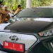Mobil Dinas milik Bupati Gorontalo, Nelson Pomalingo yang merupakan mobil listrik, dan menjadi kendaraan dinas pertama di Gorontalo jenis kendaraan listrik. (Foto: Putra/Gopos)